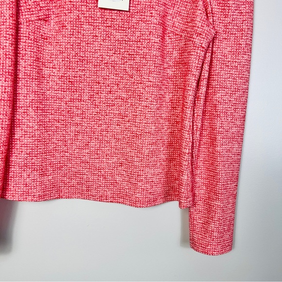 FRNCH PARIS Pink Jael Ruffle Should Crew Neck Long Sleeve Top  Women size S - Picture 9 of 16